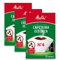 Filtro de Papel Melitta Cafeteira Elétrica N4 Kit 3 Pacotes