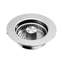 Filtro De Pia De Cozinha Em Aço Inoxidável 3 Em 1 Com Tampa Pop-Up, Cesto Anti-Entupimento E Filtro