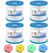 Filtro de Piscina LVJUSEN Tipo D Pacote com 4 Unidades + Esponjas Filtro de Piscina LVJUSEN Tipo D Pacote com 4 Unidades + Esponjas