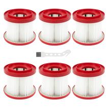Filtro de reposição para Milwaukee Shop Vac m18 Vacuum, pacote com 6 Filtro de reposição para Milwaukee Shop Vac m18 Vacuum, pacote com 6