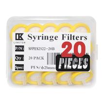 Filtro de Seringa LINKTOR 25mm 0,22μm PES Pacote com 20