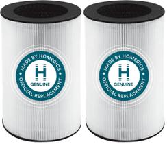 Filtro de vácuo Homedics TotalClean 3 em 1 True HEPA Pack 2