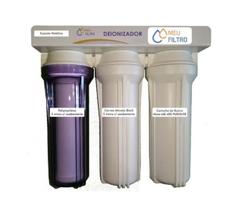 Filtro Deionizador 3 Estágios com suporte alto - Meu filtro