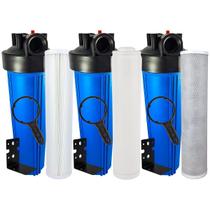 Filtro Deionizador Big Blue 20x4 1/2 Com Resina Mista Mb400 Azul