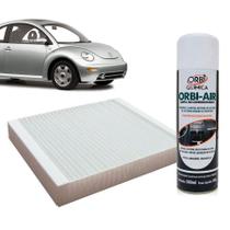 Filtro do Ar Condicionado Cabine Vw Bora Golf New Beetle Passat Polo Classic Van 1995 em diante + Higienizador