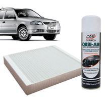 Filtro do Ar Condicionado Cabine Vw Gol Parati Saveiro G2 G3 G4 1995 em diante + Higienizador