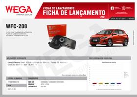 Filtro do Câmbio Automático Cobalt Cruze Onix Prisma Spin Tracker - Wega - WFC208