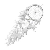 Filtro dos Sonhos Amuleto, Decoração, Varanda, Janelas Dream Catcher - Apanhador pena branco