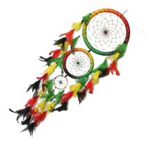 Filtro Dos Sonhos Apanhador Penas Hippie Reggae 60cm Maior GRANDE COM PENAS COLORIDOS