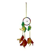 Filtro dos Sonhos colorido Decoração Casa Carro Penas 30 cm