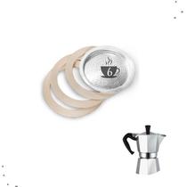 Filtro E Borrachas Cafeteira Italiana De Alumínio 6 Xícaras