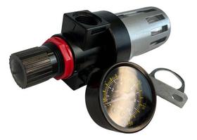 Filtro E Regulador De Pressão 1/2npt 10 Bar Em Aluminio