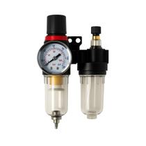 Filtro Eliminador De Água Óleo Com Regulador Pressão 1/4 150psi Filtro Eliminador De Água Óleo Com Regulador Pressão 1/4 150psi