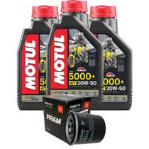 Filtro Fram Ph6017a + 3 Litros Óleo De Motor Motul 5000 4t 20w50 Semi Sintético Shadow Vt 600 750, Cb 500 97-04 Filtro Fram Ph6017a + 3 Litros Óleo De Motor Motul 5000 4t 20w50 Semi Sintético Shadow Vt 600 750, Cb 500 97-04