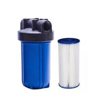 Filtro Geral Polipropileno Azul BIG 10 com Refil Poliéster lavável 50 micra Conexão 1 polegada