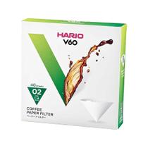 Filtro Hario V60 Branco 40 unidades Tamanho 02 Filtro Hario V60 Branco 40 unidades Tamanho 02