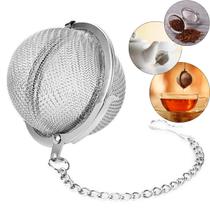 Filtro Infusor Chá Inox Mini Peneira Coador Com Corrente Bolinha Difusor Unitermi