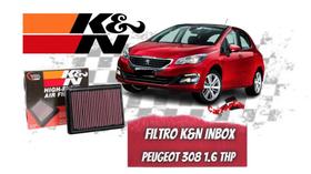 Filtro k&n inbox peugeot rcz 308 408 3008 1.6 thp ref. 33-2936