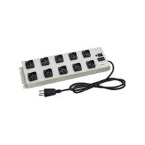 Filtro Linha 10 Tomadas Bivolt Espaçado Caixa Metal