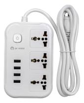 Filtro Linha 3 Tomadas Bivolt e 4 Entrada Usb Botão Liga Desliga