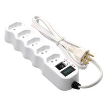 Filtro Linha 5 Tomadas Bivolt Branco Ilumi Filtro Linha 5 Tomadas Bivolt Branco Ilumi