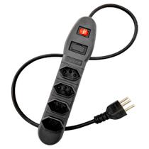 Filtro Linha Com Fusível Bivolt 4 Saídas 3 Metros Voltim PT