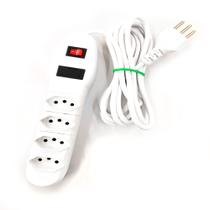 Filtro Linha Com Fusível Bivolt 4 Saídas 5 Metros Voltim BC