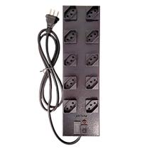 Filtro Linha Fiolux 10 Tomadas 2 Polos + Terra Espacadas Com Interruptor E Fusivel Bivolt Preto Filtro Linha Fiolux 10 Tomadas 2 Polos + Terra Espacadas Com Interruptor E Fusivel Bivolt Preto