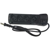 Filtro Linha Fiolux 4 Tomadas Bivolt Preto Blister - Fiolux Filtro Linha Fiolux 4 Tomadas Bivolt Preto Blister - Fiolux