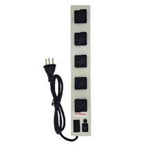 Filtro linha fiolux 5 tomadas 2 polos + terra espacadas com interruptor e fusivel bivolt branco Filtro linha fiolux 5 tomadas 2 polos + terra espacadas com interruptor e fusivel bivolt branco