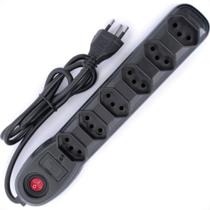 Filtro Linha Megatron 6 Tomada Bivolt Preto