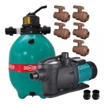 Filtro Moto Bomba 1/2cv Dancor Com 5 Registros União 50mm