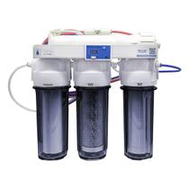 Filtro Osmose Reversa + deionizador 100gpd + TDS In-line 4 Estágios Todo Transparente