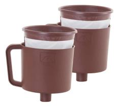 Filtro p café chá suco oléo permanente com telinha resistente tipo funil plástico vai direto na garrafa 1uni