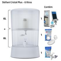 Filtro para água Stéfani Cristal Plus 6 litros 1 Vela Tripla Ação e 1 Boia