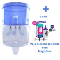 Filtro para Bebedouro de Agua Galão Filtrante Ecopratic + Vela Alcalina Ionizada com Magnésio