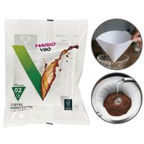 Filtro para Coador Hario V60 02 Papel Branco 100 Unidades Originais