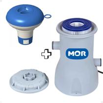 Filtro Para Piscina Bomba Filtrante Mor 2.200 L/h+ Flutuador Químico Mor Filtro Para Piscina Bomba Filtrante Mor 2.200 L/h+ Flutuador Químico Mor