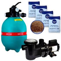 Filtro para Piscina DFR 19-7 com Bomba 3/4 CV Monofásica + Areia para Filtro DANCOR