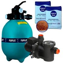 Filtro Piscina FPEV-12 com Bomba BPEV-17 1/3 CV e 50 kg Areia EVALD by DANCOR