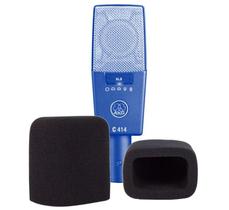 Filtro Pop Espuma Para Microfone Condensador Akg C414,C214 - Aj Som Acessórios Musicais