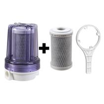 Filtro Pou 125 Transparente Bbi Carvão Ativ + Refil + Chave