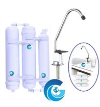 Filtro Purificador Água Tripla Filtração E Torneira Bancada