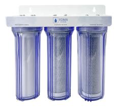 Filtro Purificador De Água 3 Estágios Transparente Consumo Humano