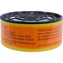 Filtro Quimico Para Respirador Carbografite Rc 203 - Cg306 - 012120412 Filtro Quimico Para Respirador Carbografite Rc 203 - Cg306 - 012120412