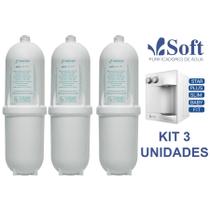 Filtro Refil Vela Purificador agua Soft Everest Original Kit 3 unidades
