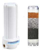 Filtro Removedor Cloro Flúor E Metais Pesados Ducha Chuveiro