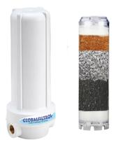 Filtro Removedor Cloro Flúor E Metais Pesados Ducha Chuveiro