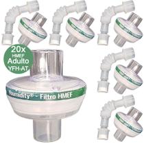 Filtro Respiratório Hmef Ventilação Mecânica 20 Unidades - Cirurgica MedPlus