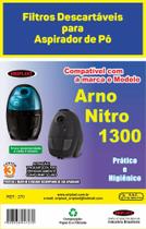Filtro Saco Coletor de Pó Para Aspirador De Pó Arno Nitro 1300w ( KIT C/3 PEÇAS)